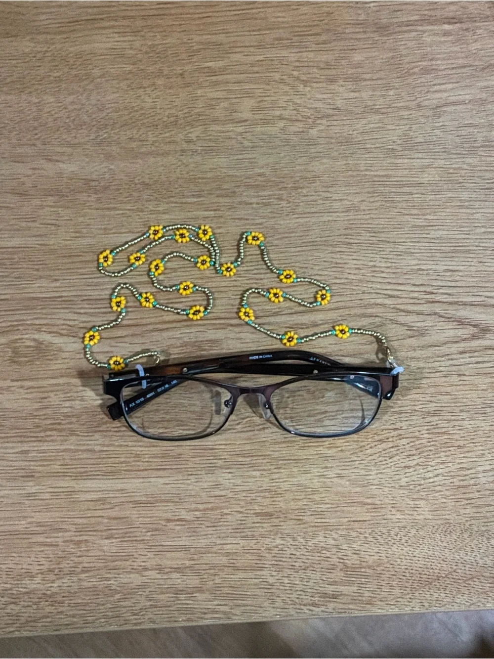 Handmade Yellow Beaded Sunglass Chain - Women's Eyewear Accessory